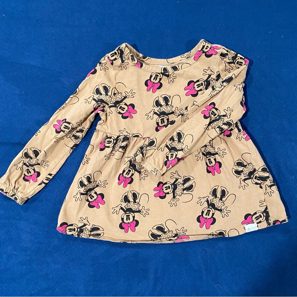 Baby Gap Todder Minnie Mouse Long Sleeve Top, 3T